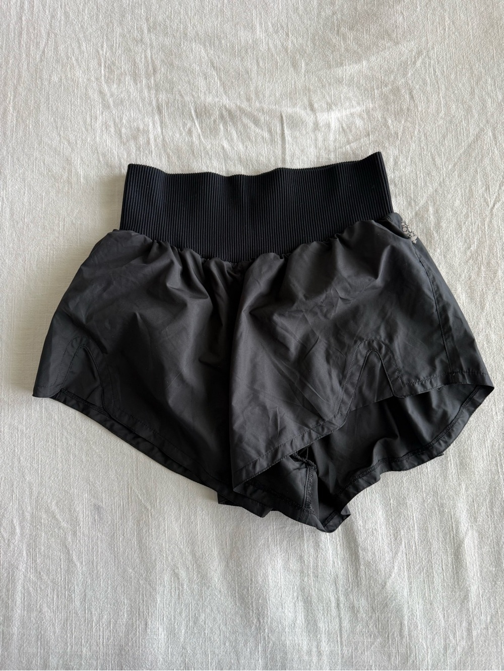 FREE PEOPLE Black Women's High-Waist Athletic Shorts